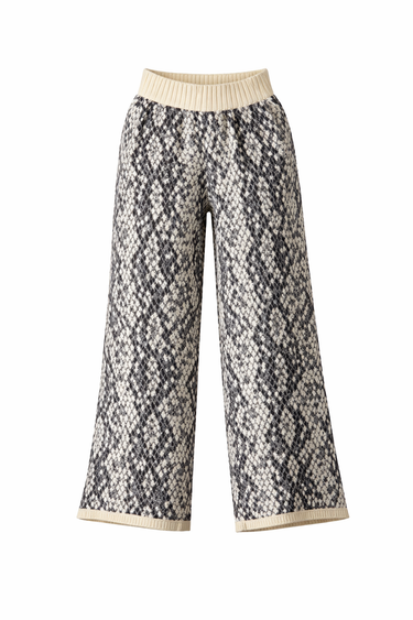 PANTALON TEJIDO SERPIENTE - NEGRO