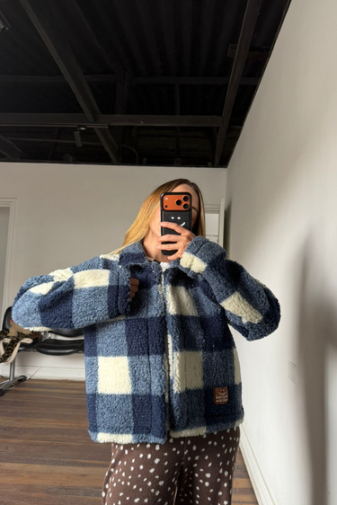 Chaqueta Cuadros - Azul