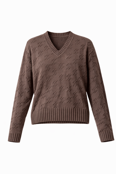 SACO TEJIDO RAYOS - CHOCOLATE