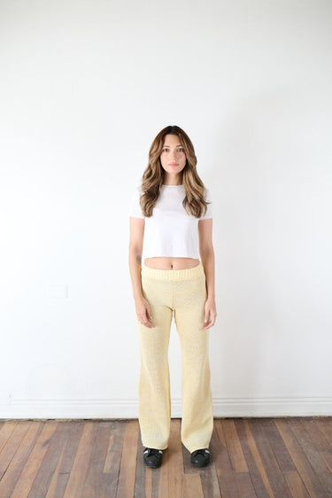 PANTALON TEJIDO SUMMER - AMARILLO