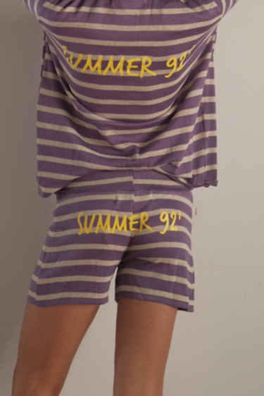 SHORT TEJIDO RAYAS SUMMER LILA