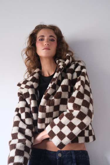 PRE ORDER CHAQUETA CUADROS - CHOCOLATE