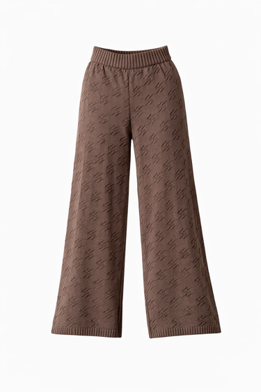 PANTALON TEJIDO RAYOS - CHOCOLATE