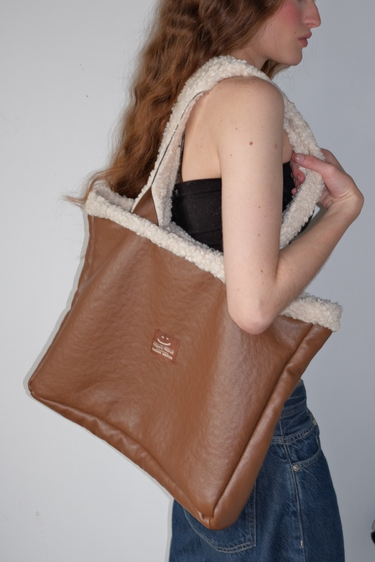 TOTE BAG - SHERPA CHOCOLATE