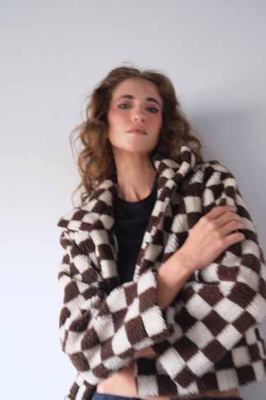 CHAQUETA CUADROS - CHOCOLATE