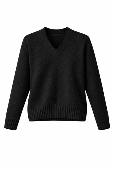 PANTALON TEJIDO RAYOS - NEGRO