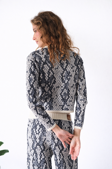 PANTALON TEJIDO SERPIENTE - NEGRO