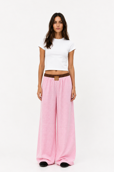 PANTALON CUADROS ROSADO