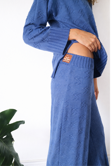 SACO TEJIDO RAYOS - AZUL