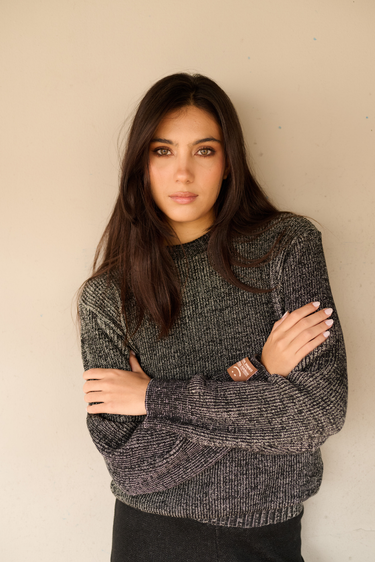 CONJUNTO TEJIDO SACO NEGRO
