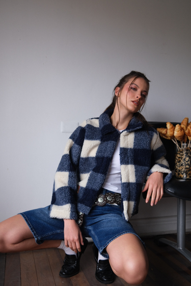 Chaqueta Cuadros - Azul