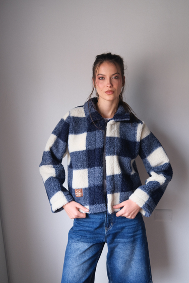 Chaqueta Cuadros - Azul