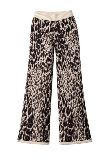 CONJUNTO TEJIDO SACO LEOPARDO CAFE