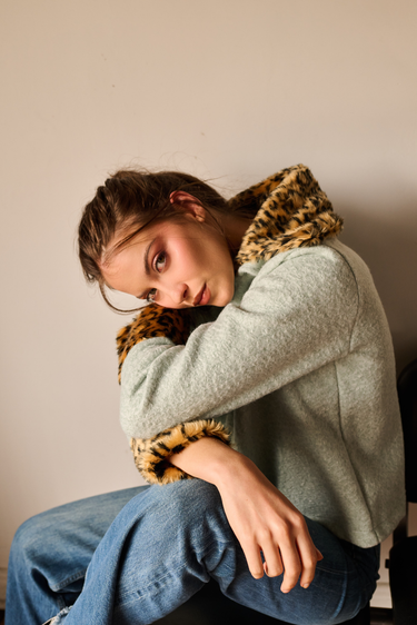 CHAQUETA LEOPARDO AZUL