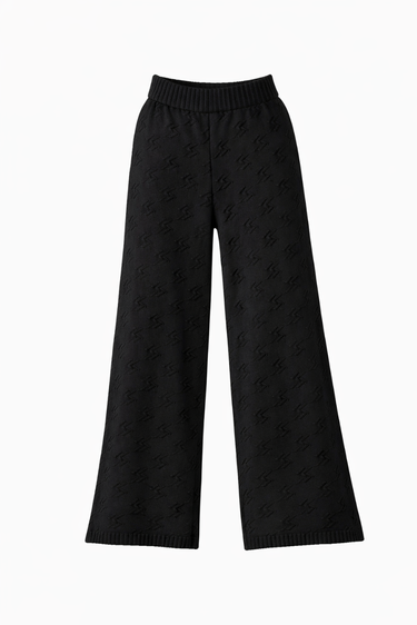 PANTALON TEJIDO RAYOS - NEGRO