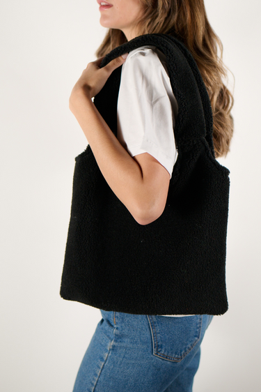 HAPPY TOTE BAG- NEGRA