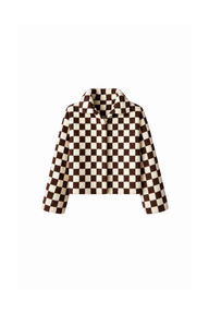 PRE ORDER CHAQUETA CUADROS - CHOCOLATE